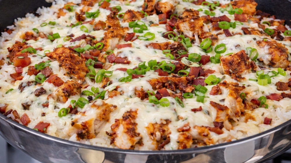 Chicken bacon ranch fried rice