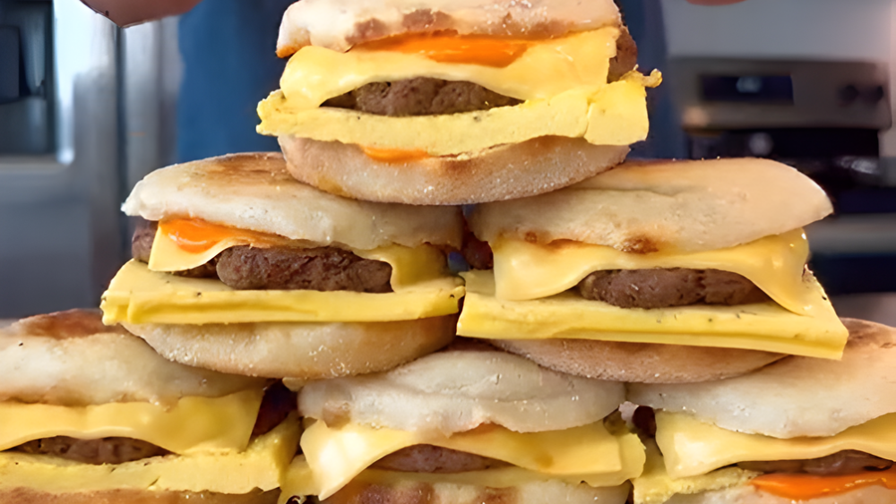 Sausage Egg & Cheese Breakfast Sandwiches